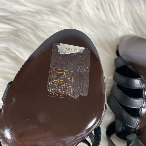 BALENCIAGA PARIS Italy Black Strap Heels 39  US 9 - Picture 7 of 15